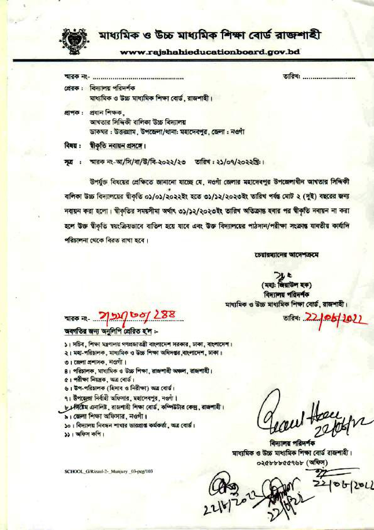 আখতার সিদ্দিকী বালিকা উচ্চ বিদ্যালয় এর তথ্য